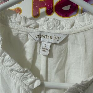 crown & ivy White Blouse